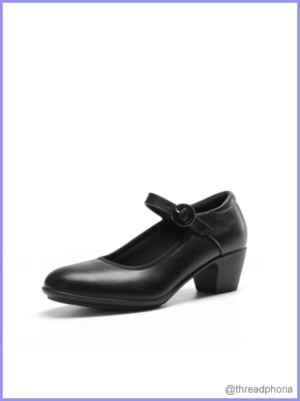 Low Chunky Heel Mary Jane Pumps Comfortable Work Business Dress Shoes with Arch